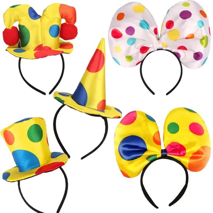 Chapeau de Clown de cirque à pois amusants