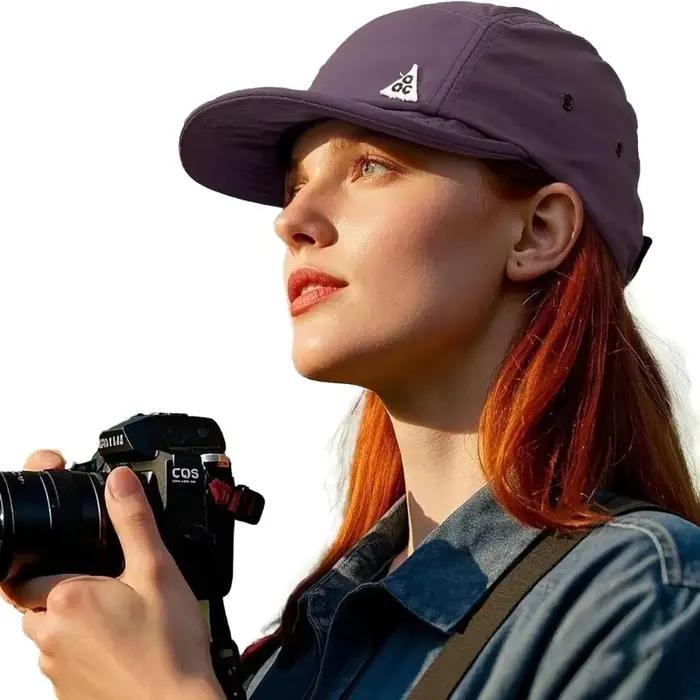 Casquette de camionneur d'été 5 panneaux casquettes de Baseball hommes femmes à bord court papa chapeaux plat Bill