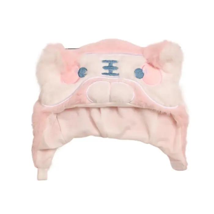 Chapeau en peluche de dessin animé cochon