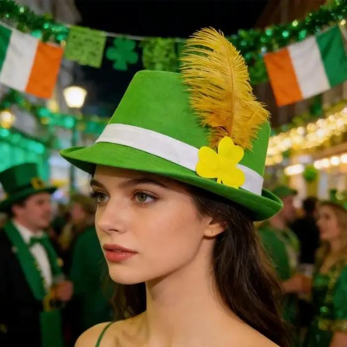 Chapeau Festival plumes irlandais à mode