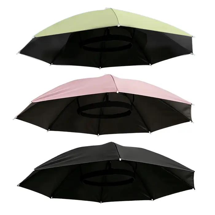 Chapeau Parapluie Pour Femme Imperméable Pliable et Réglable Protection Soleil et Pluie Occasions Spéciales Mode Plage Voyage