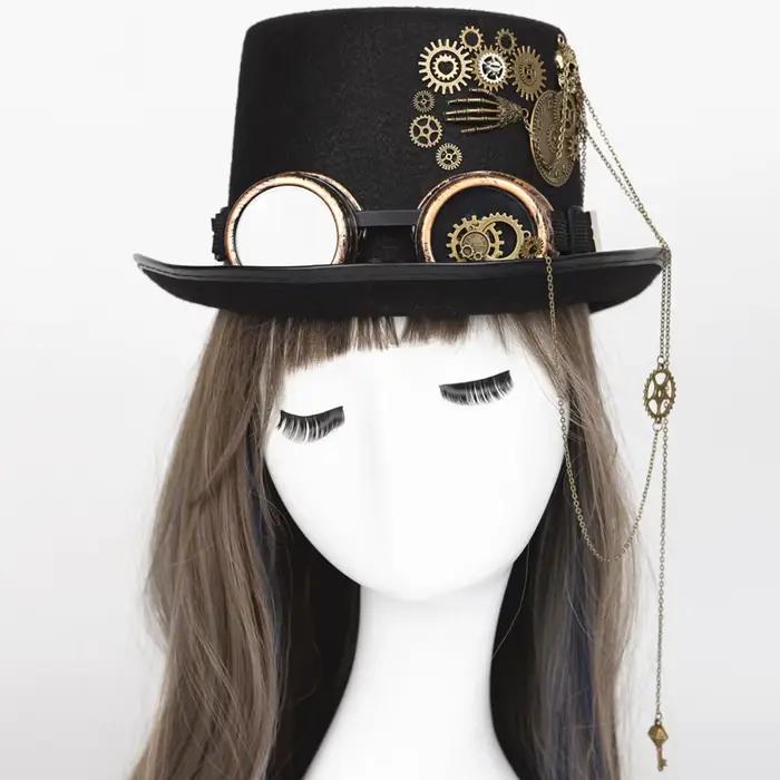 Chapeaux Steampunk avec Lunettes pour Hommes et Femmes