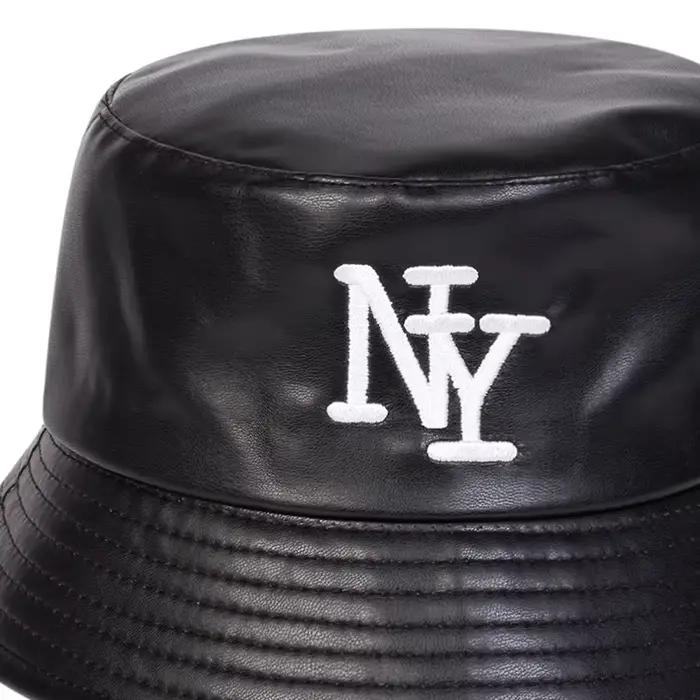 Chapeau de pêcheur unisexe en cuir PU NY