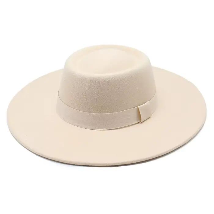 Chapeau haut de forme rond à bord de 9.5cm pour hommes et femmes