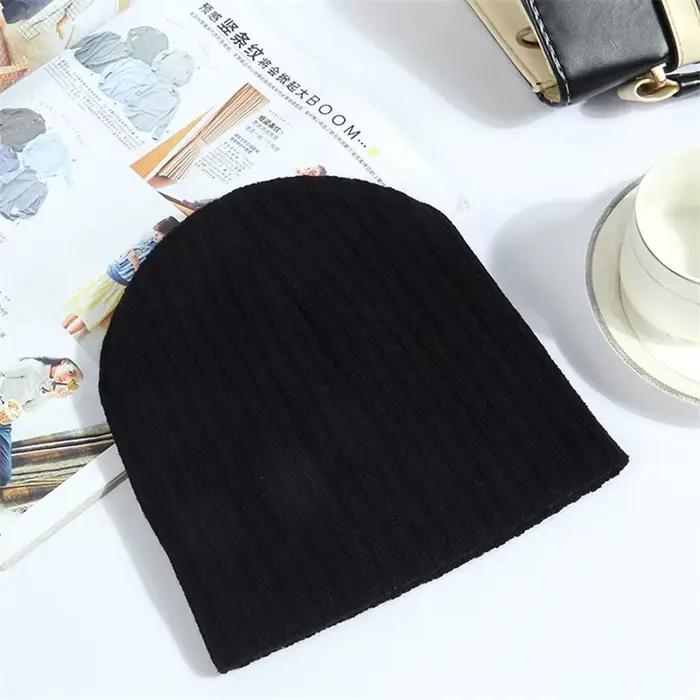 Chapeaux d'hiver pour femmes bonnet solide chaud