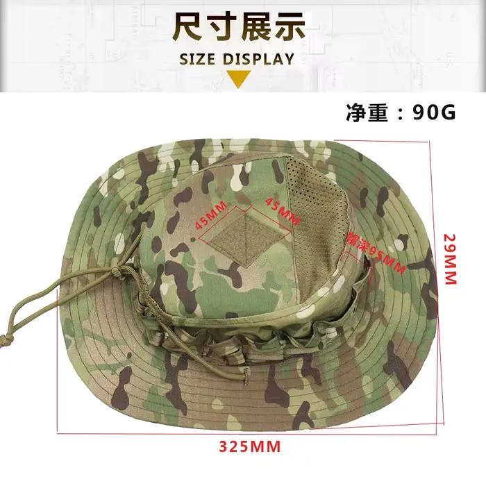 Nouveau Chapeau Camouflage Tactique à Large Bord Rond pour l'Été
