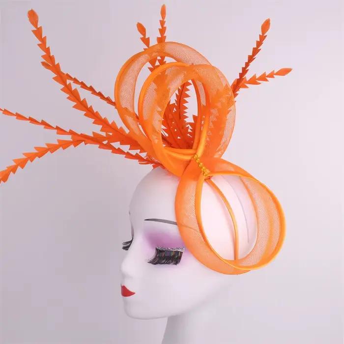 Fascinateur de nœud élégant pour femmes, chapeau de fête, accessoire de cheveux pour mariage, fascinateur de mariage, bandeau d'occasion, élégant pour thés britanniques, garden-parties, mariages, Pâques et églises, fêtes des années 1920, cocktails, défilés de mode, carnavals, spectacles