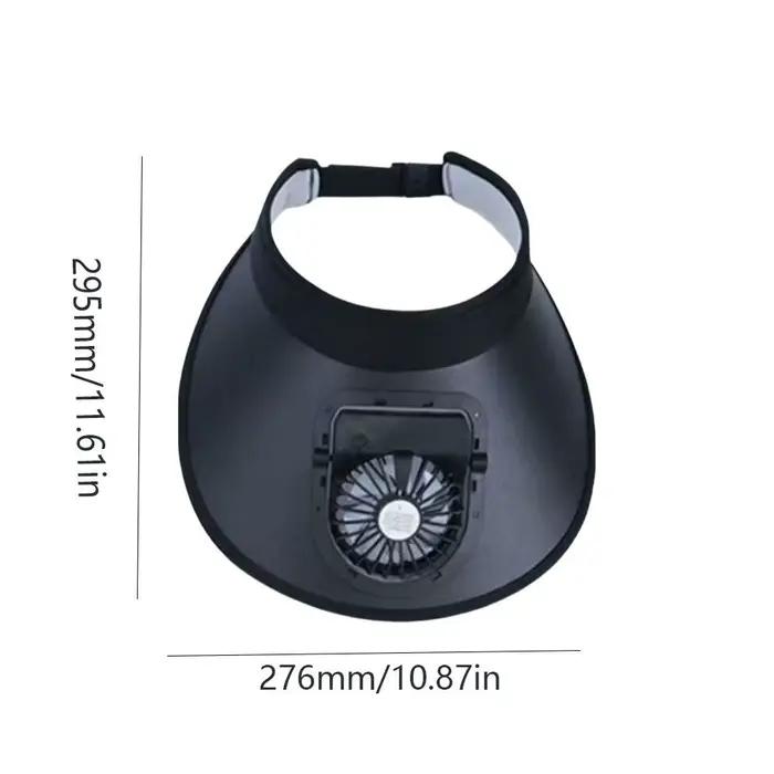 Chapeau de soleil pour femme avec ventilateur de refroidissement rechargeable protection anti-UV bord large et toile ouverte pour femmes occassions spéciales été vacances randonnée