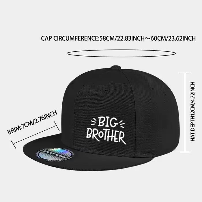 Casquette à visière plate noire BIG BROTHER avec imprimé lettres