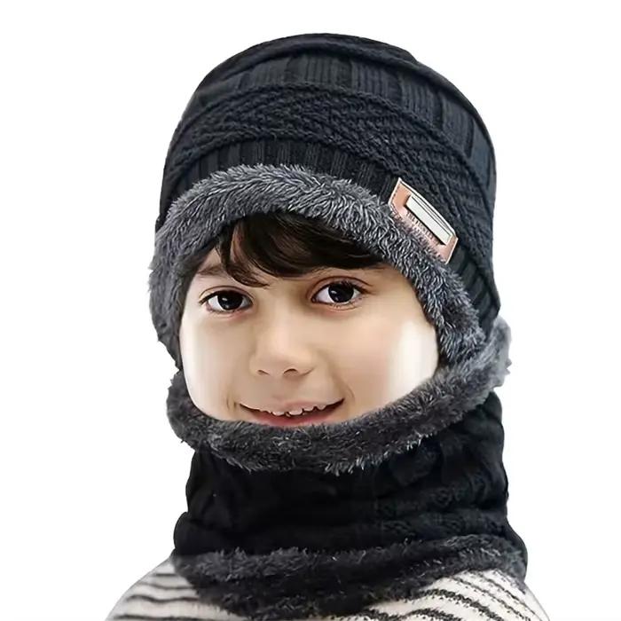 Ensemble chapeaux et écharpes d'hiver pour garçons et filles