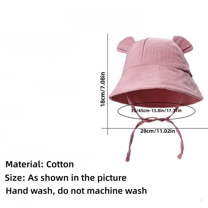 Casquette en coton unisexe style bob chapeau Panama d'été pour hommes et femmes protection solaire occasionnelle et voyages avec large bord et oreilles de lapin mignon