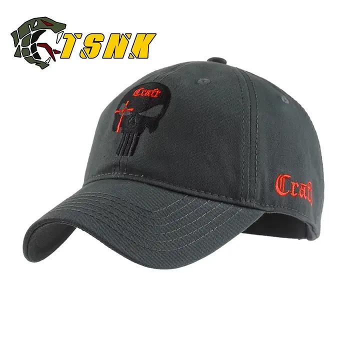 TSNK Coton Casquette de baseball de marque femmes hommes Tactique armée caps Joints Punisher Américain Sniper