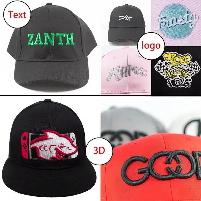 EMROJENTIA Casquettes et chapeaux brodés personnalisés – Logo ou texte