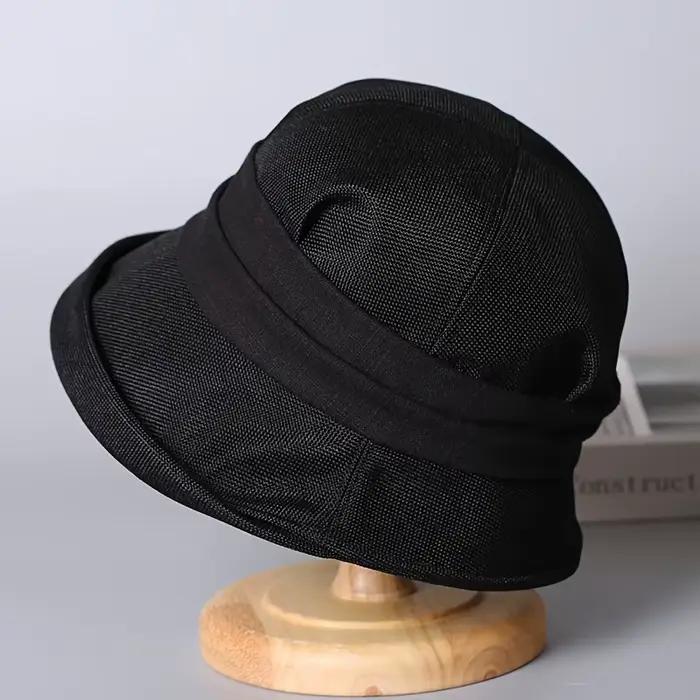 Chapeau Bob Vintage en Lin Style Français à Bord Court pour Femme – Léger