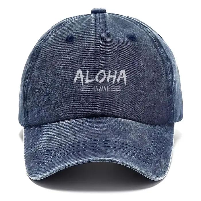 Casquette de baseball Aloha vintage en coton délavé