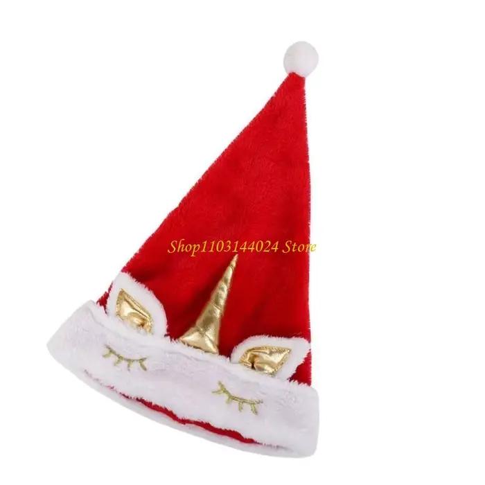N5KE – joli chapeau noël en forme drôle, chapeau décoration licorne