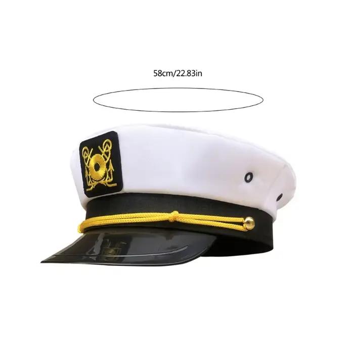 Chapeau capitaine pour fête marins, chapeau marin scène, jeu rôle, mascarades