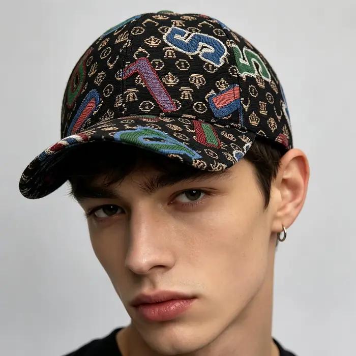 Casquettes de baseball rétro à lettres irrégulières