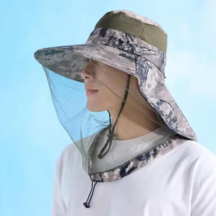 Chapeau anti-moustiques et anti-insectes pour le visage et le cou