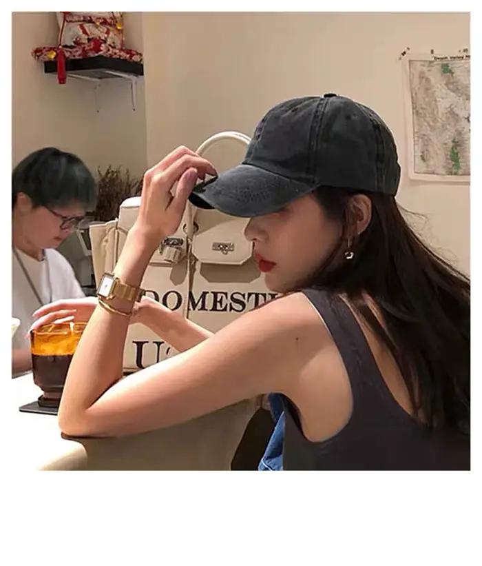Casquette de baseball en coton solide pour femmes style sport multifonctionalités ajustement parfait pour toutes les saisons occasions décontractées