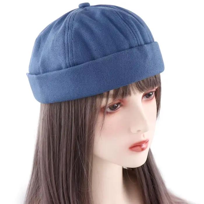 Mignon vêtements de rue Melon chapeau ours polaire couleur unie Bonnet