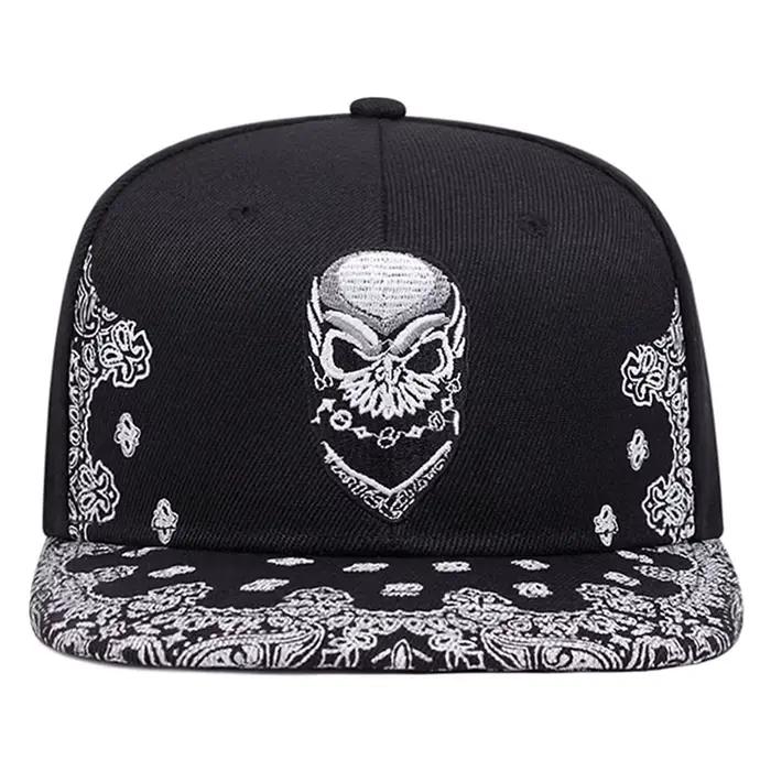 Nouvelle Casquette de Baseball 2026 – Motif Paisley Brodé Squelette – Style Hip-Hop – Chapeau Décontracté Quotidien pour l'Extérieur – Protection Solaire – Unisexe à Bord Plat