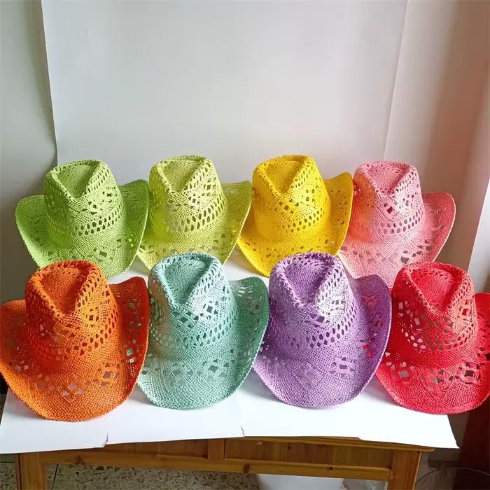 Chapeau de paille jaune Malan Flower