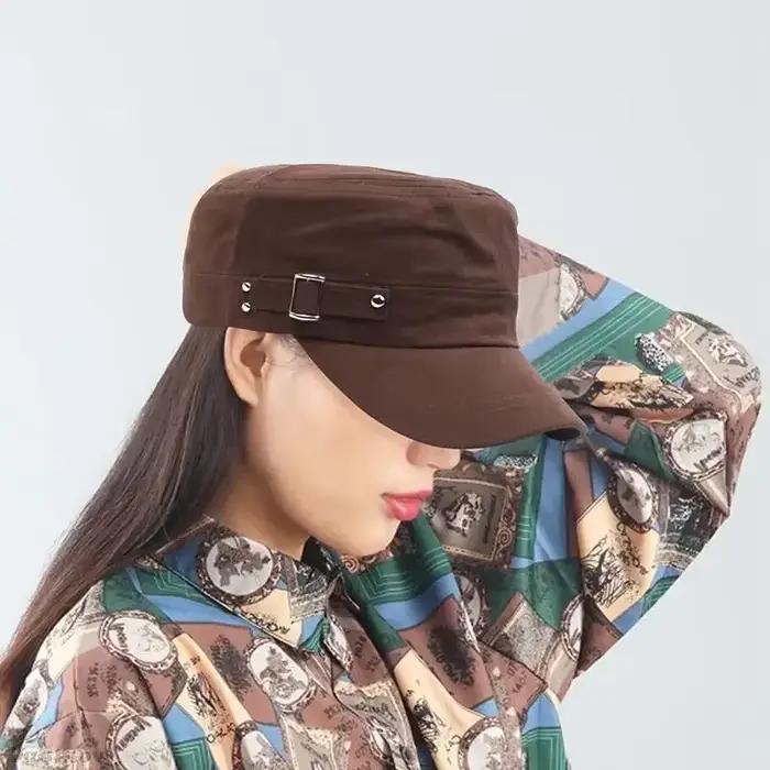Casquette de l'armée en pur coton délavé pour hommes et femmes