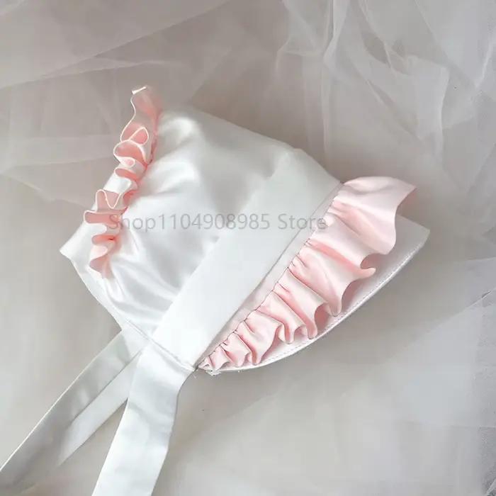 Bonnet victorien Vintage femme de chambre Cosplay citrouille casquette à lacets réglable chapeau femmes filles Lolita