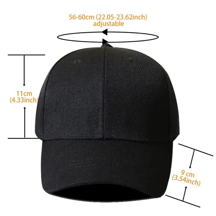 Casquette de baseball classique uni pour hommes et femmes