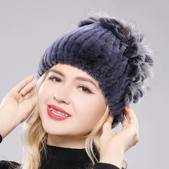 Chapeau de princesse en fourrure de renard pour femmes élégant et chaud pour les occasions hivernales et extérieures