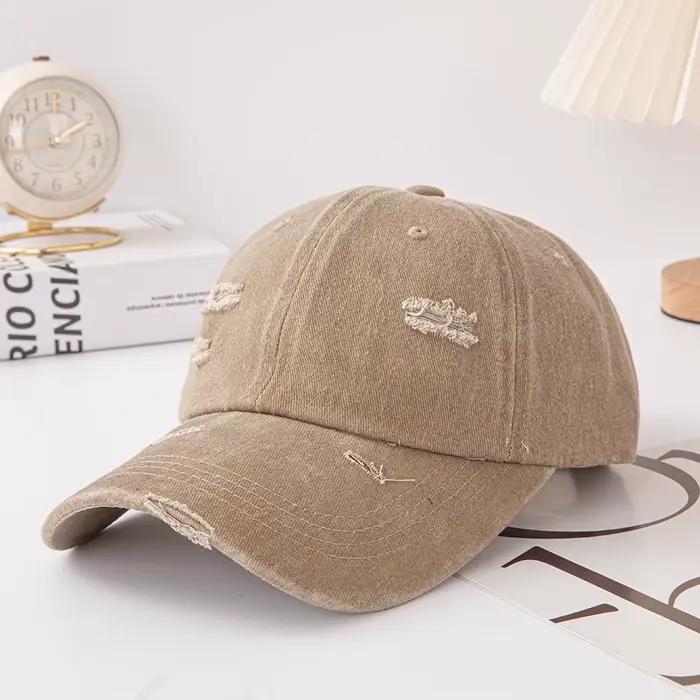 Casquette de baseball style troué : Casquette tendance