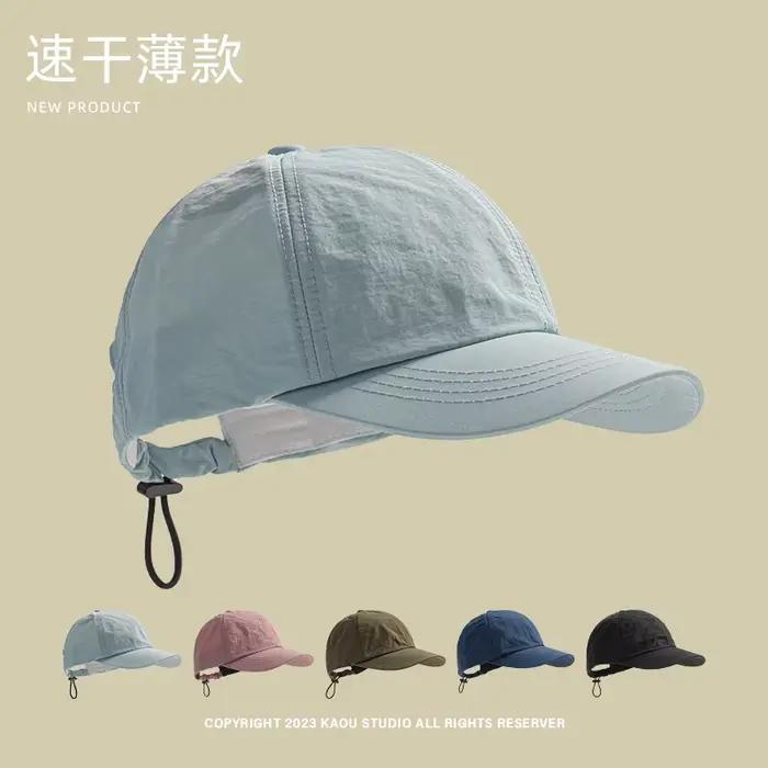 Casquette à séchage rapide coton polyester réglable pour plein air et sports quatre saisons décontracté homme femme