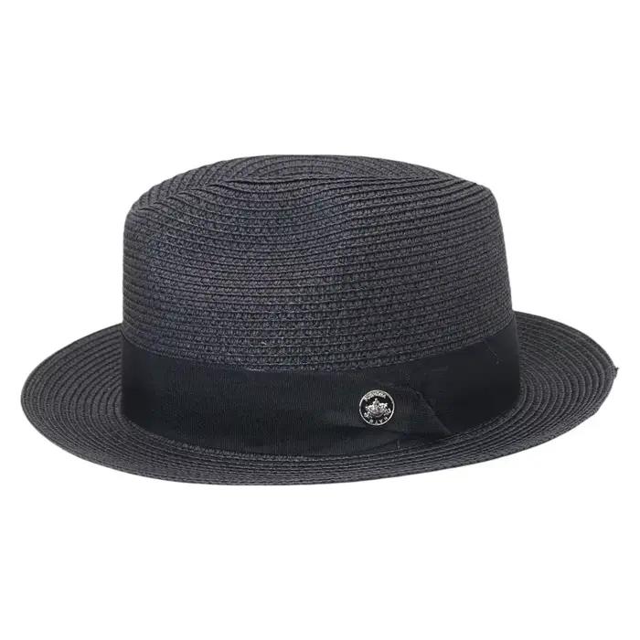 Chapeau de soleil en paille tressé à bord roulé