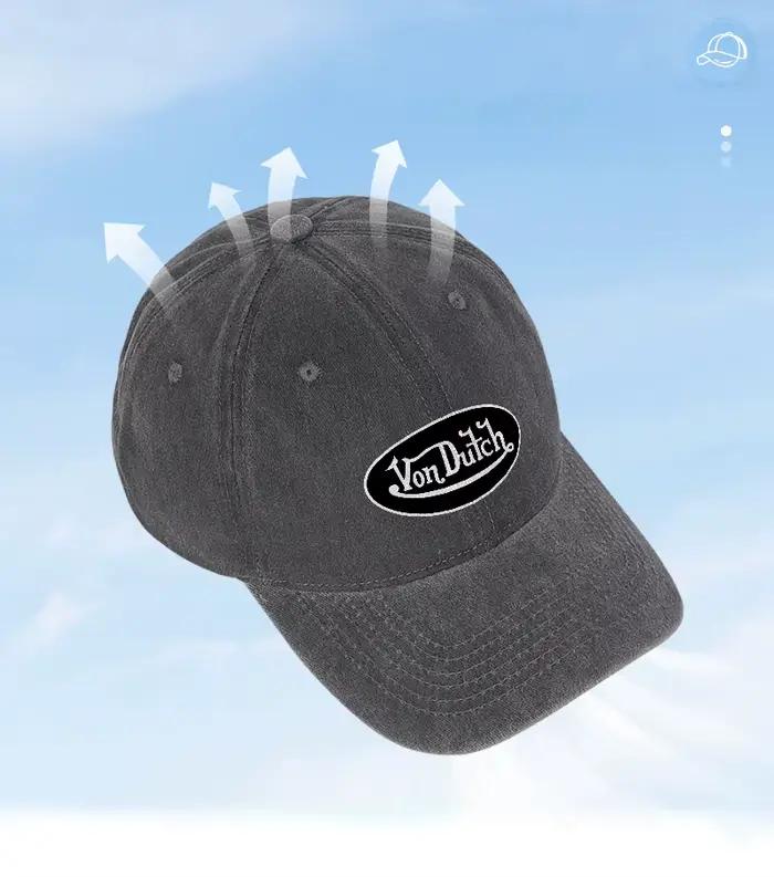 Casquette de baseball en toile délavée avec logo Von Dutch