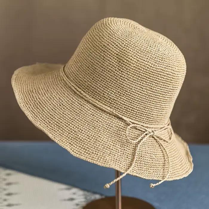 Chapeau de paille en raphia pour femmes