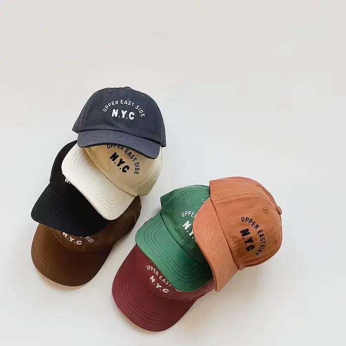 Casquette de baseball brodée de lettres pour enfants