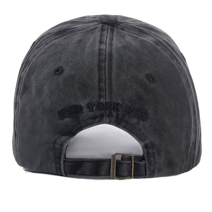 Casquette New York en coton délavé pour hommes et femmes