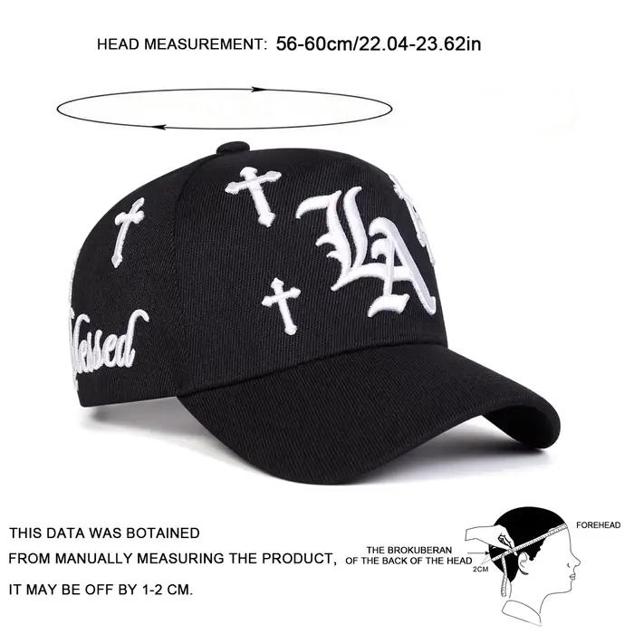 Casquettes de baseball unisexes gothiques avec broderie LA Cross