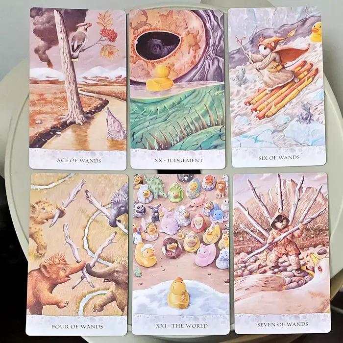 Cartes en carton doublement gaufrées 12*7cm Tarot des Mers : Les Aventures d'un canard nommé Bob ― Jeu