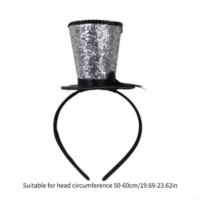 49mf voile haut chapeau fascinateurs Hair Hoop Tea Hat pour filles enfants vintage Pillbox Hat à thé