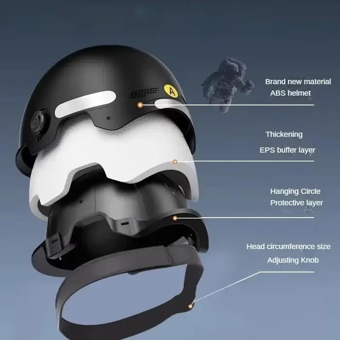 Casque de sécurité pour vélo électrique avec lunettes