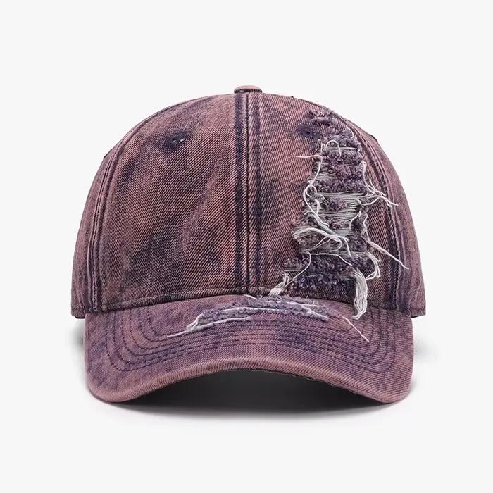 Casquette de baseball en jean déchiré pour hommes et femmes