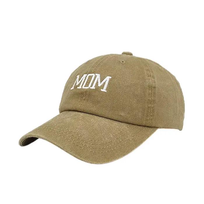 Mode papa maman broderie casquettes de Baseball réglable Hiphop chapeaux