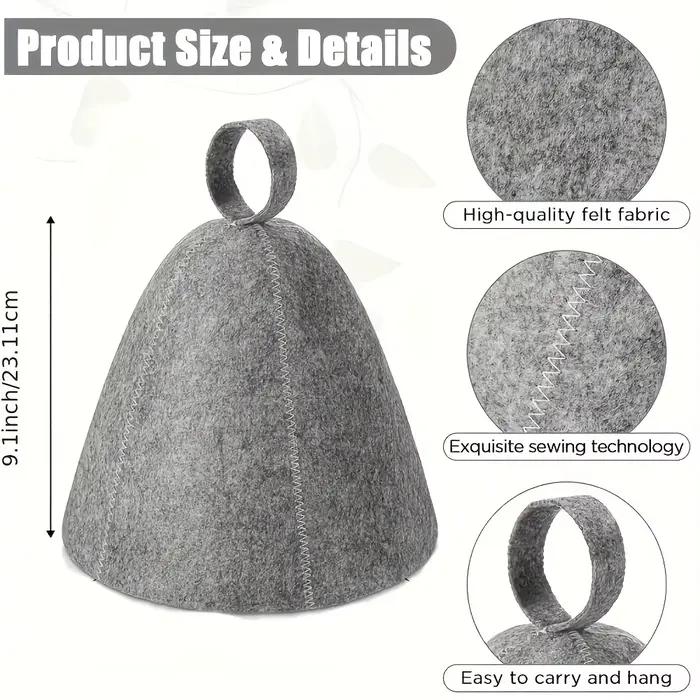 Chapeaux de sauna, casquette de sauna en feutre pour hommes et femmes
