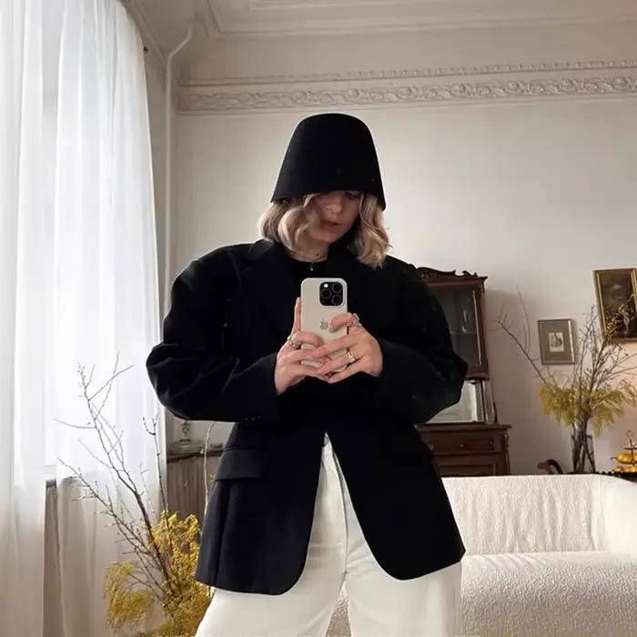 Chapeau classique en laine pour femme