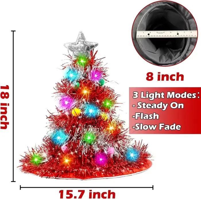 Chapeau de Père Noël Glow Party pour déguisement