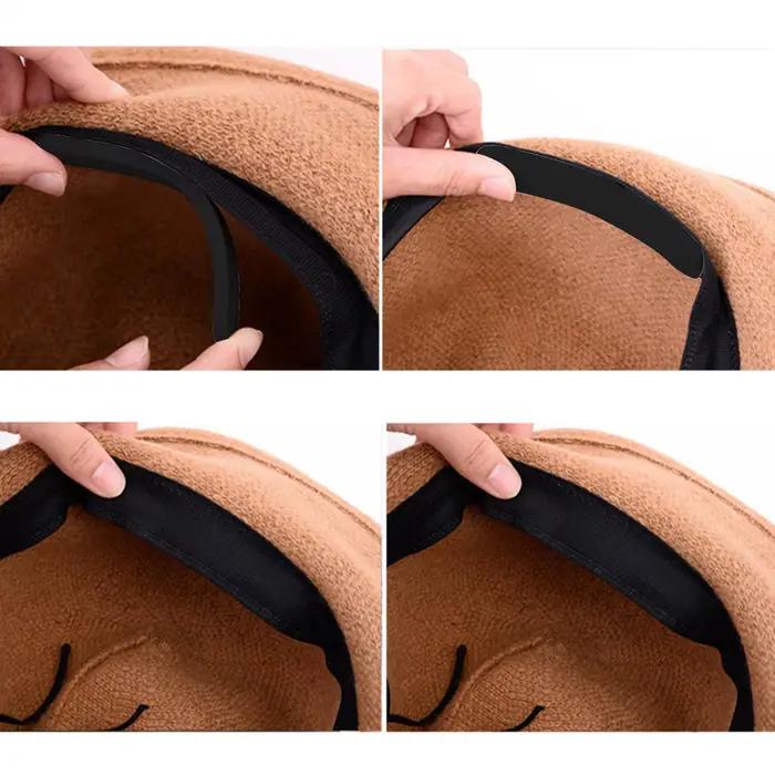 Bandelettes adhésives pour ajustement de chapeau