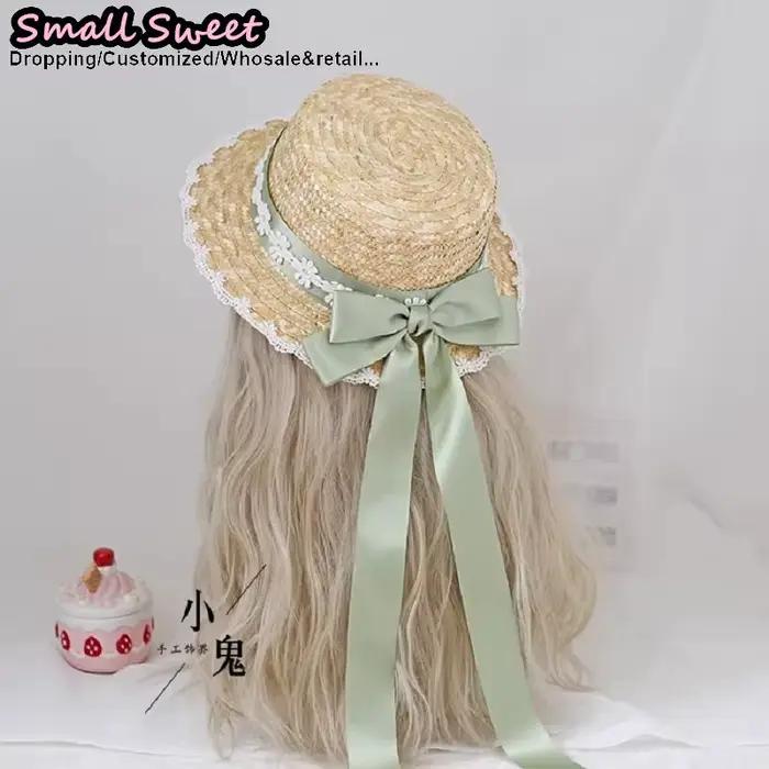 Chapeau de paille Lolita style petite boutique de bonbons