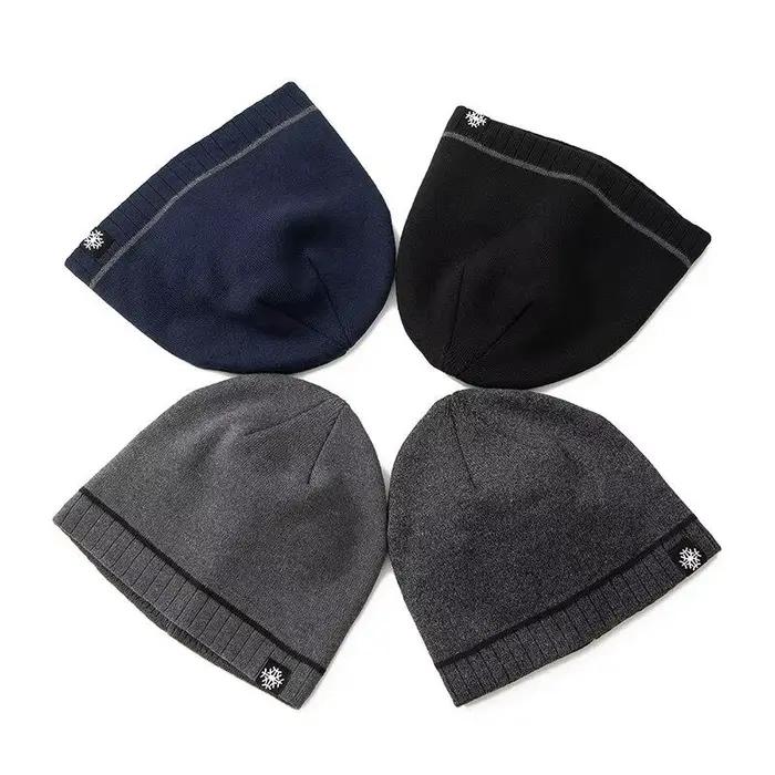 Offre spéciale chapeaux d'hiver en plein air hommes chaud Ski bonnet casquette décontracté neige étiquette décor hiver